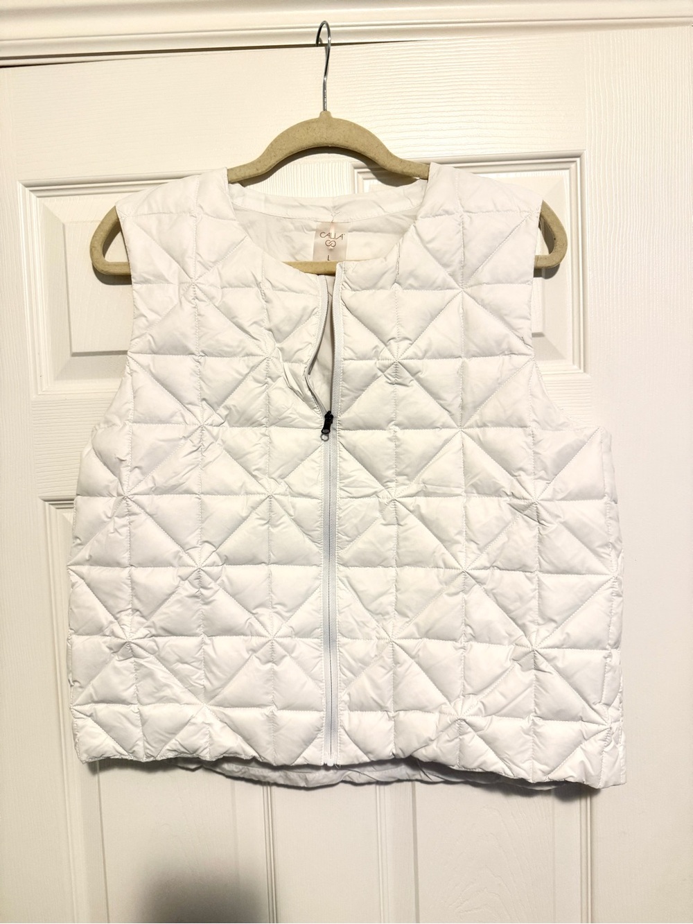 Calia White Quilted Puffer Vest – Size Large
